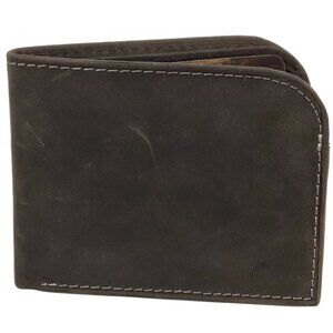RFID Distressed Leather Bifold Front Pocket Wallet